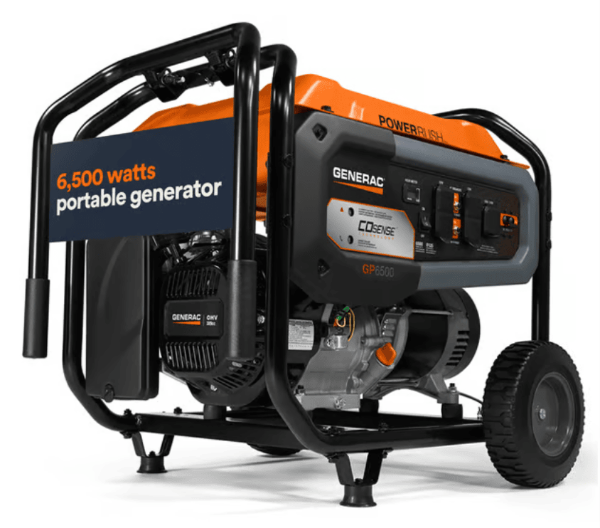 Portable generator with a transfer switch