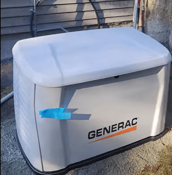 Backup Generator on a gravel pad in Pemberton BC
